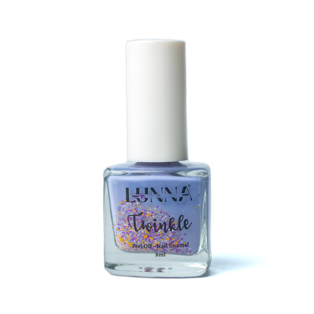 LUNNA TWINKLE -PEEL OFF NAIL ENAMEL-SOFT PURPLE 3ML