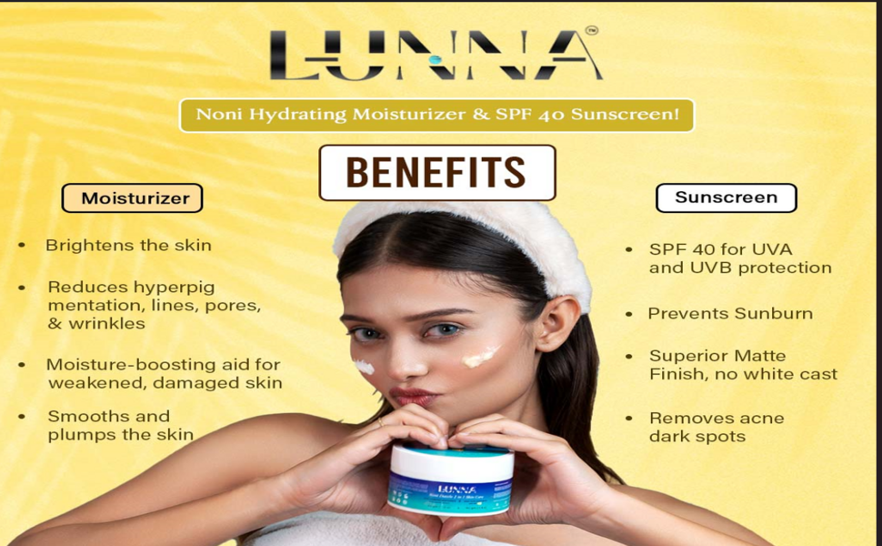 LUNNA NONI DAZZLE 2 IN 1 SKIN CARE-80 gm (40gm+40gm)